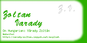 zoltan varady business card