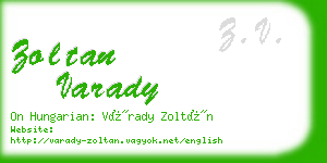 zoltan varady business card